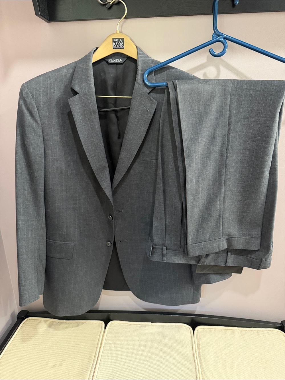 Jos. A. Bank Gray Pinstripe Two-Piece Suit